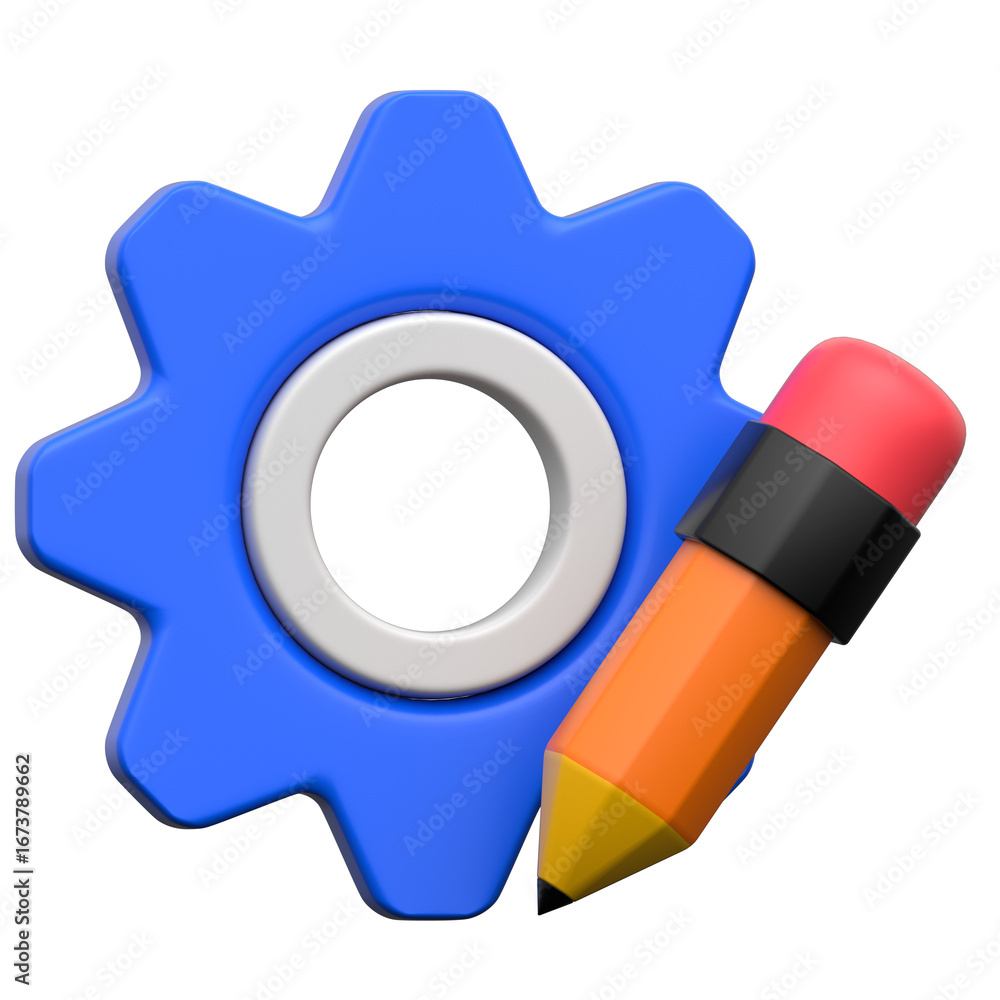 Poster design process 3d icon on transparent background
