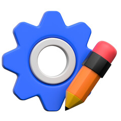  Design Process 3D icon on transparent background
