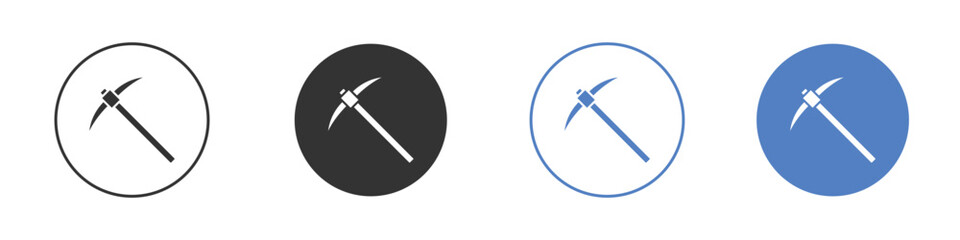 Pick axe icon simple minimalist Vector EPS