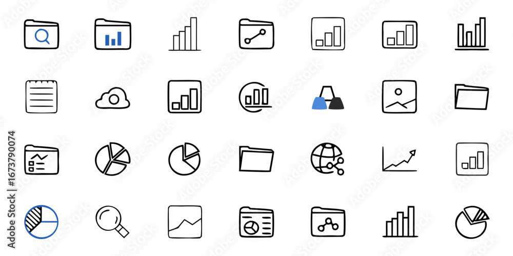 Aufkleber enhance business insights with these dynamic data management and analysis icons, originally a scalab