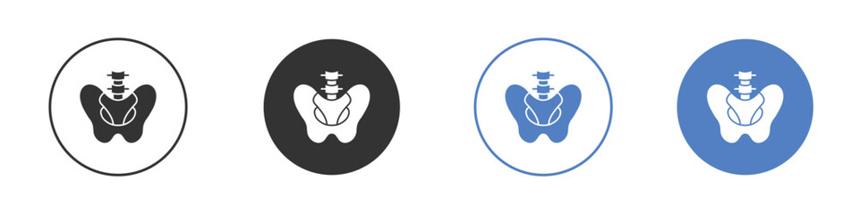Pelvic area icon simple minimalist Vector EPS