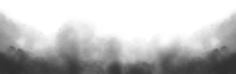 Vector realistic smoke cloud or gray fog, Abstract gas on transparent background