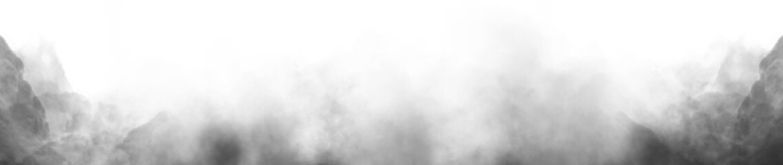 Vector realistic smoke cloud or gray fog, Abstract gas on transparent background