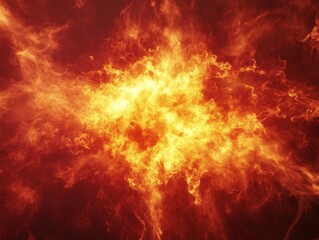 Fiery explosion, intense energy burst