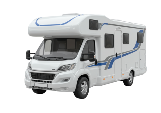 Isolated recreational vehicle for family vacation, mobile living, motorhome travel