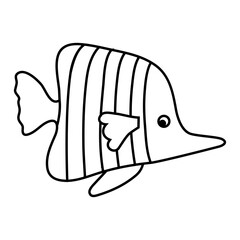 Cute fish animal cartoon vector illustration graphic design vector illustration graphic design