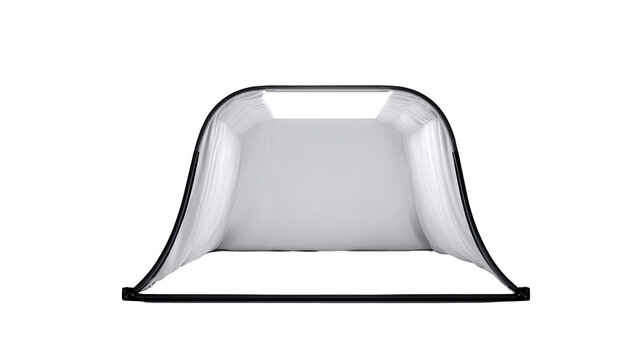 Smooth, bell-shaped, reflective object. White interior - Powered by Adobe