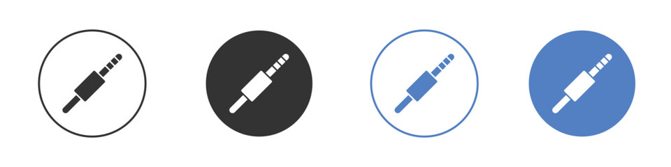 Audio jack icon simple minimalist Vector EPS