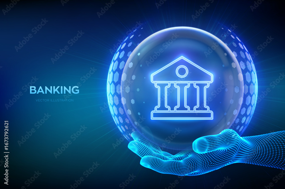 Poster banking. online banking payment. secure transactions. financial data protection. cyber security. fin