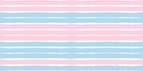 Seamless vector pattern with stripes in pastel pink and blue colors