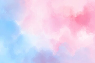 Watercolor Dreamscape Soft Blue and Pink Pastel Texture