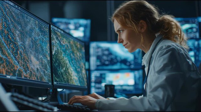 Geospatial analyst in data analysis