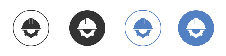 Construction worker icon simple minimalist Vector EPS