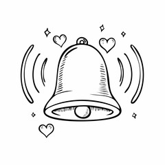 Prosta ikona wektorowa przedstawiająca dzwonek powiadomień, minimalistyczna, nowoczesna, płaska, czytelna na r&oacute;żnych tłach, dedykowana social media.