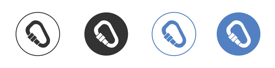 Carabiner icon simple minimalist Vector EPS