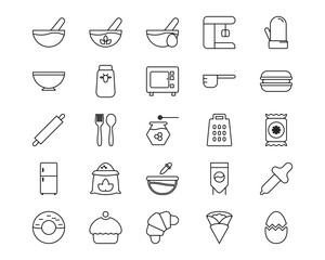 Bakery Line Vector Icons
