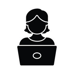 Businesswoman Vector Icon which can easily modify or edit