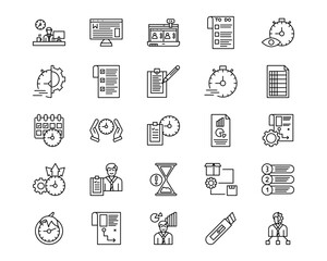 Productivity Line Vector Icons