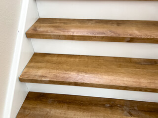 Interior Home Staircase with Wood Steps