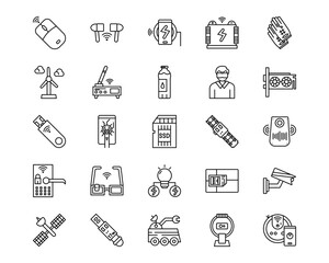 Technology Line Vector Icons