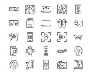 Technology Line Vector Icons