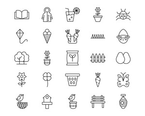 Spring Line Vector Icons