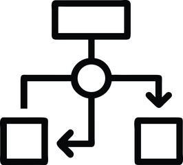 A flowchart diagram illustrating process on white background