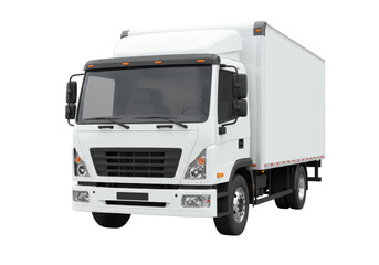 Fototapeta premium Isolated commercial vehicle, delivery truck, heavy goods vehicle, transport, front view
