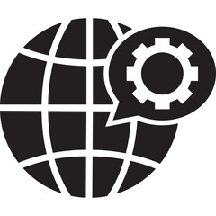 Setting icon with Globe icon 