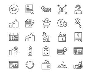 Business & Economy Line Vector Icons