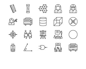 School Line Vector Icons