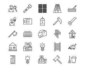 Home Improvements Line Vector Icons
