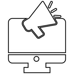 Computer icon with promotion 