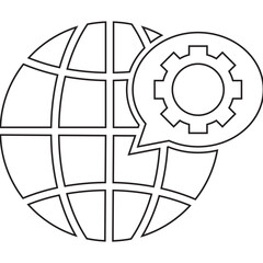 hand holding globe icon