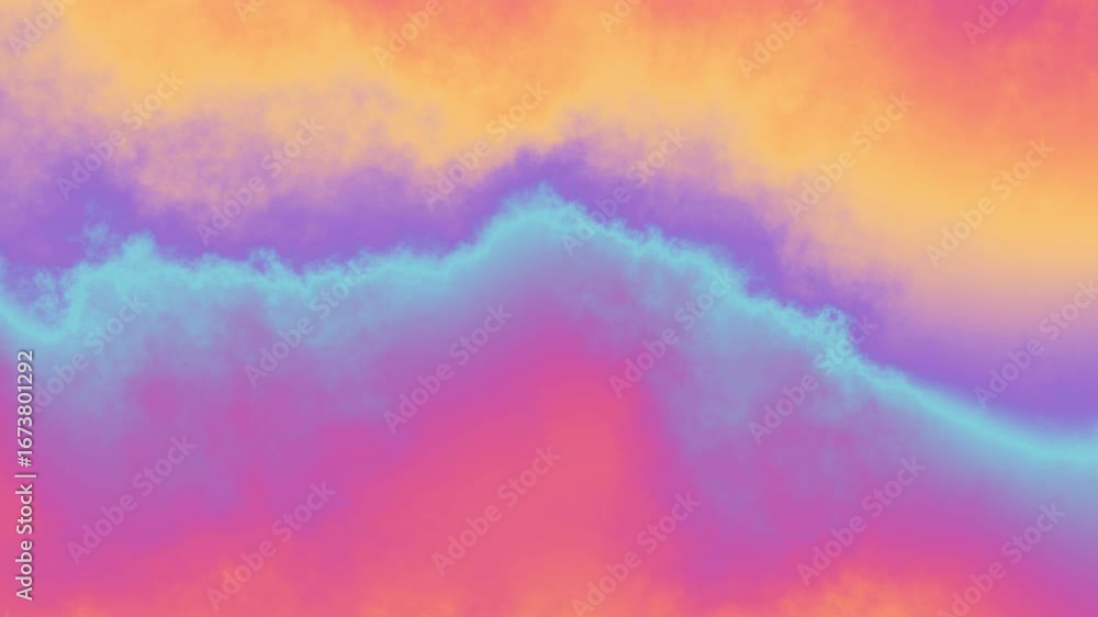Poster abstract colorful fluid marble texture background with pink orange and blue. bold colors loop backgr