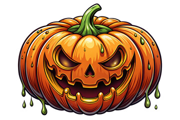 halloween pumpkin isolated on white
