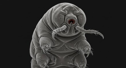Macro View of a Water Bear's Cuticle and Claw Morphology

