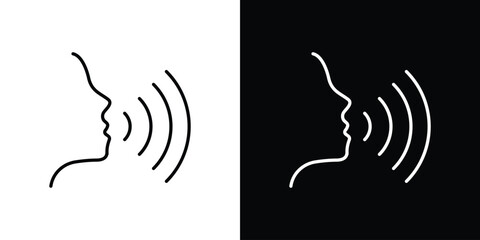 Voice icon Clip Art design. Line icons