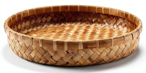 Fototapeta premium Round woven bamboo basket (3)