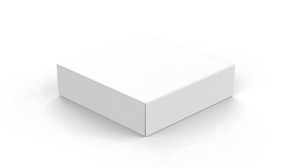 Fototapeta premium Blank white box on a white background. A simple, clean package