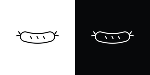 Sausage icon Clip Art design. Line icons