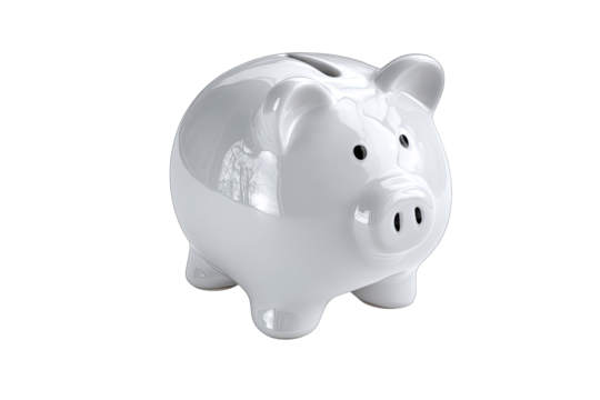 piggy bank isolated on white background savings finance symbol