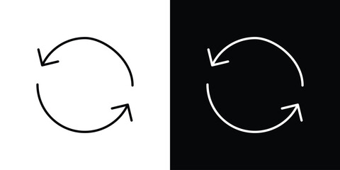 Repeat icon Clip Art design. Line icons