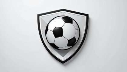 Naklejka premium Soccer Football Logo on White Background