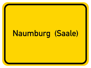 Illustration of a city entrance sign for the city of Naumburg (Saale)