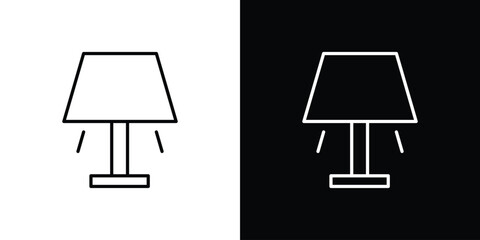 Lamp icon Clip Art design. Line icons