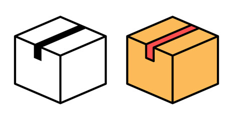 Box Icon Isolated on Transparent Background. Vector Illustration