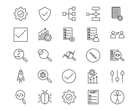 Quality Assurance Vector Icons