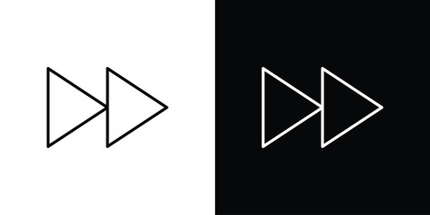 Fast forward icon Clip Art design. Line icons
