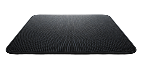 Rectangular black textured mouse pad